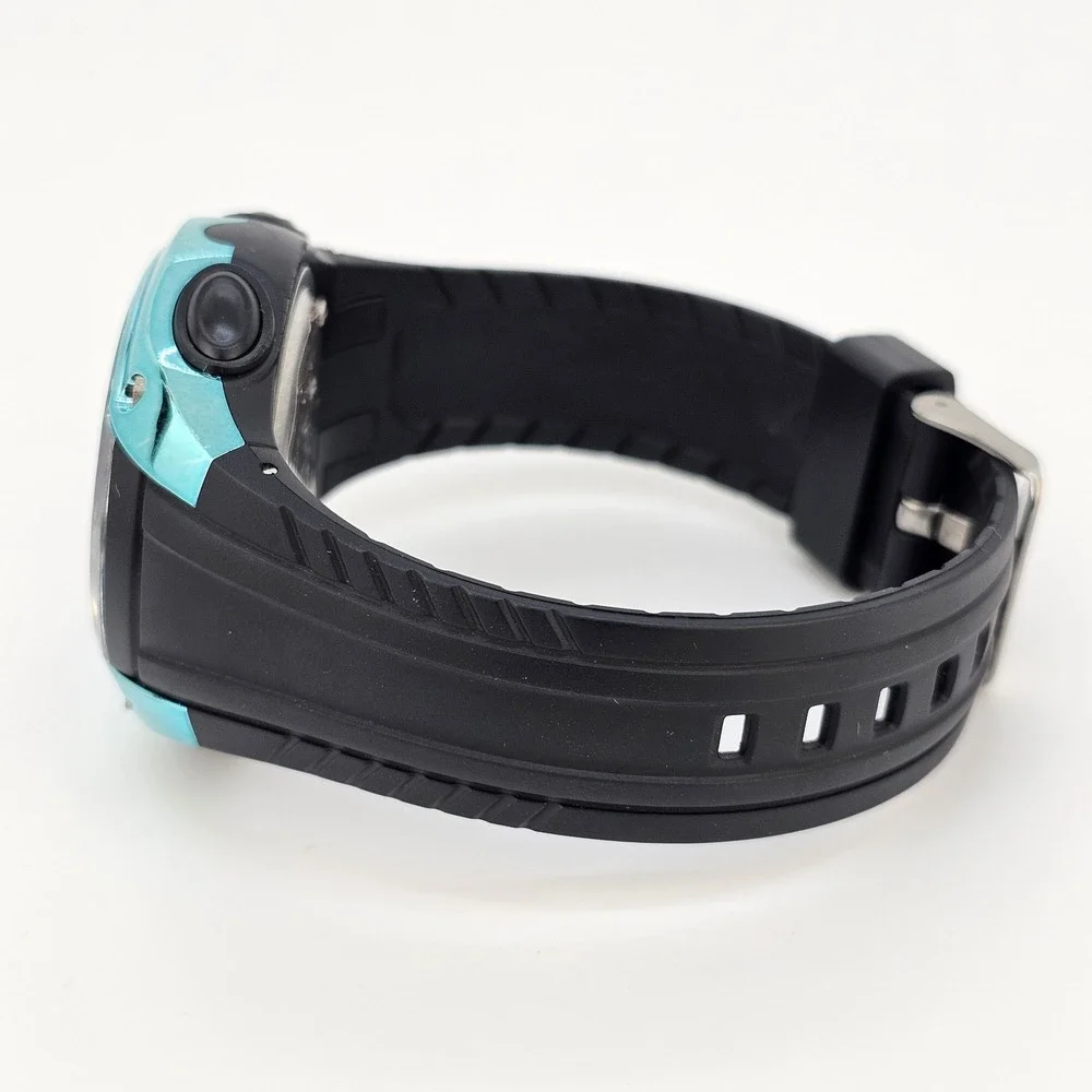 Sharp Men's Digital Watch 45MM Black Plastic Bands‎ New Battery LIGHT VERY WEAK